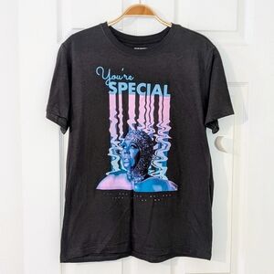 H&M Lizzo T-Shirt Womens Small Graphic Print Soft Short Sleeve Dark Gray‎ NWT